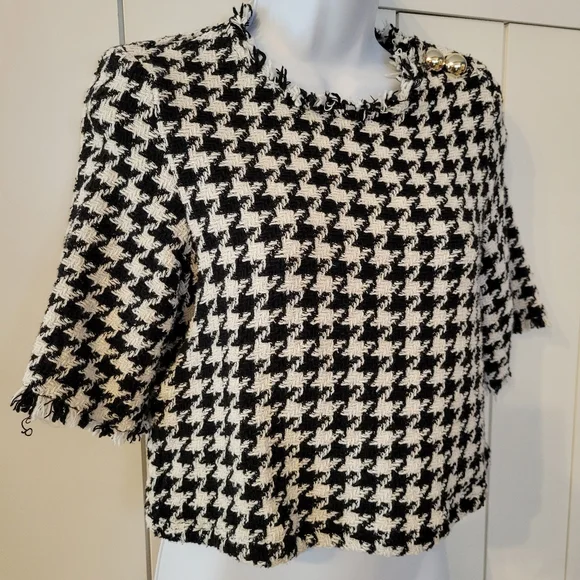 Tweed mango top. 3/4 sleeves - Picture 3 of 3